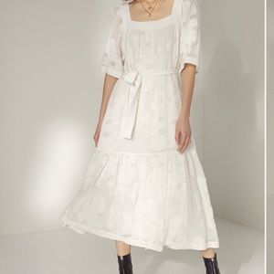 Aritzia Wilfred ALMA dress white